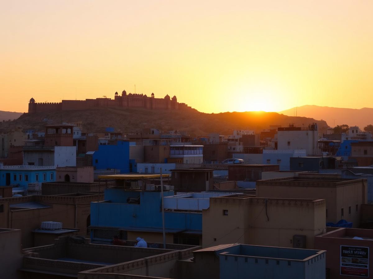 Jodhpur rooftops at golden hour
